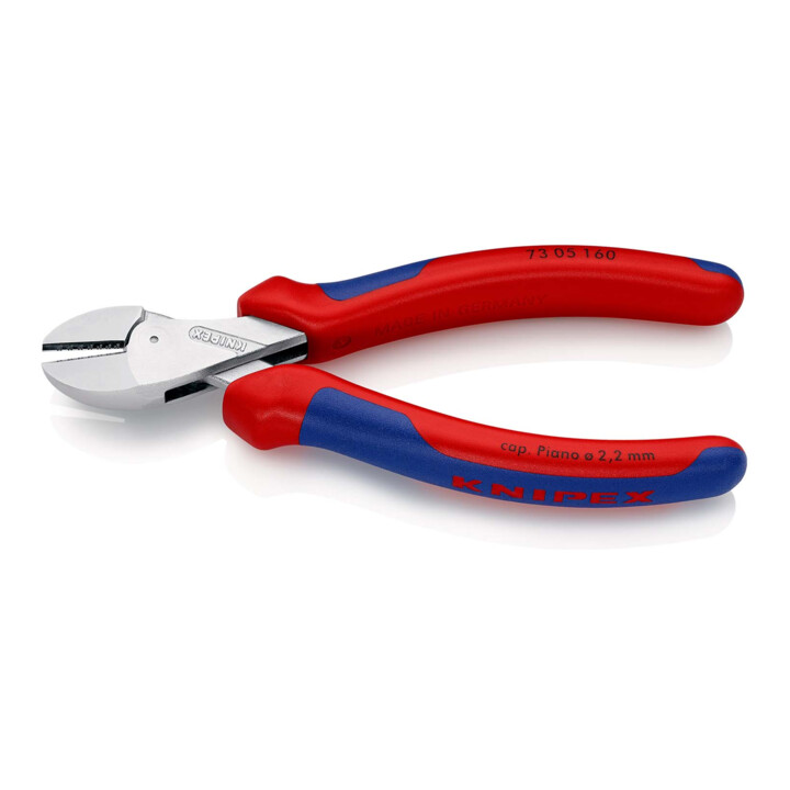 KNIPEX 73 05 160 X-Cut® Kompakt-Seitenschneider hochübersetzt verchromt 160 mm