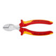 KNIPEX 73 06 160 X-Cut® Kompakt-Seitenschneider hochübersetzt isoliert mit Mehrkomponenten-Hüllen, VDE-geprüft verchromt 160 mm