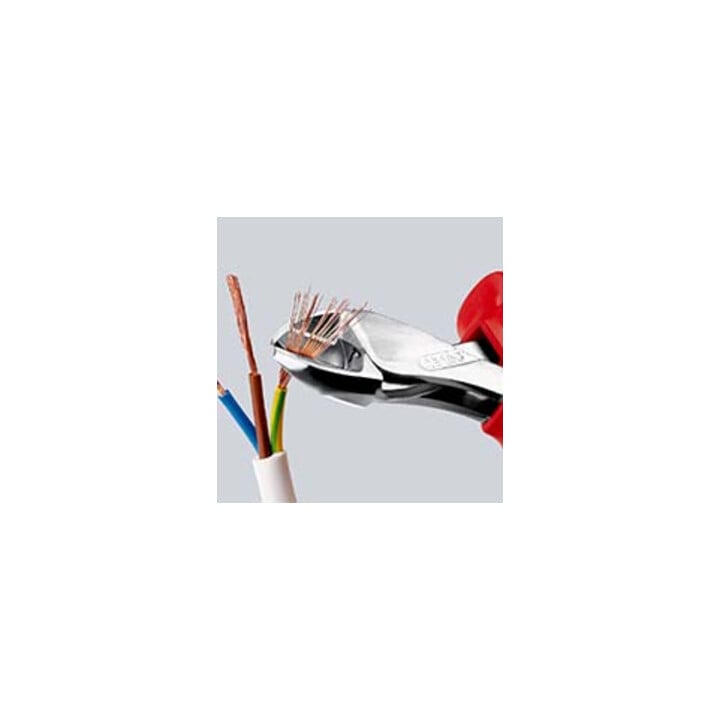 KNIPEX 73 06 160 X-Cut® Kompakt-Seitenschneider hochübersetzt isoliert mit Mehrkomponenten-Hüllen, VDE-geprüft verchromt 160 mm