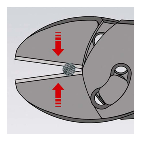 Kraftseitenschneider pol.2K-Hülle Knipex