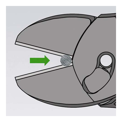 KNIPEX 73 72 180 F TwinForce® zijsnijtang voor zwaar gebruik met openingsveer zwart geatramenteerd 180 mm