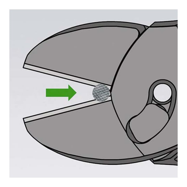 KNIPEX 73 72 180 TwinForce® Hochleistungs-Seitenschneider mit Mehrkomponenten-Hüllen schwarz atramentiert 180 mm