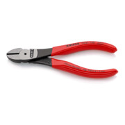 KNIPEX 74 01 140 Kraft-Seitenschneider mit Kunststoff überzogen schwarz atramentiert 140 mm