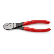 KNIPEX 74 01 180 Kraft-Seitenschneider mit Kunststoff überzogen schwarz atramentiert 180 mm