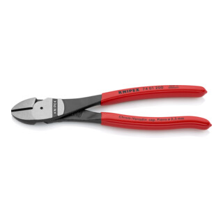 KNIPEX 74 01 200 Kraft-Seitenschneider schwarz atramentiert 200 mm