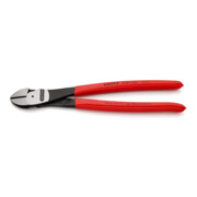 KNIPEX 74 01 250 Kraft-Seitenschneider mit Kunststoff überzogen schwarz atramentiert 250 mm
