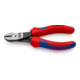 KNIPEX 74 02 140 Kraft-Seitenschneider mit Mehrkomponenten-Hüllen schwarz atramentiert 140 mm