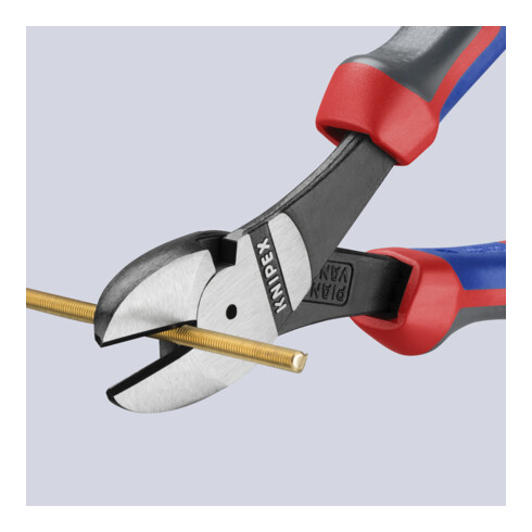 KNIPEX 74 02 180 Kraft-Seitenschneider mit Comfort-Griffen schwarz atramentiert 180 mm