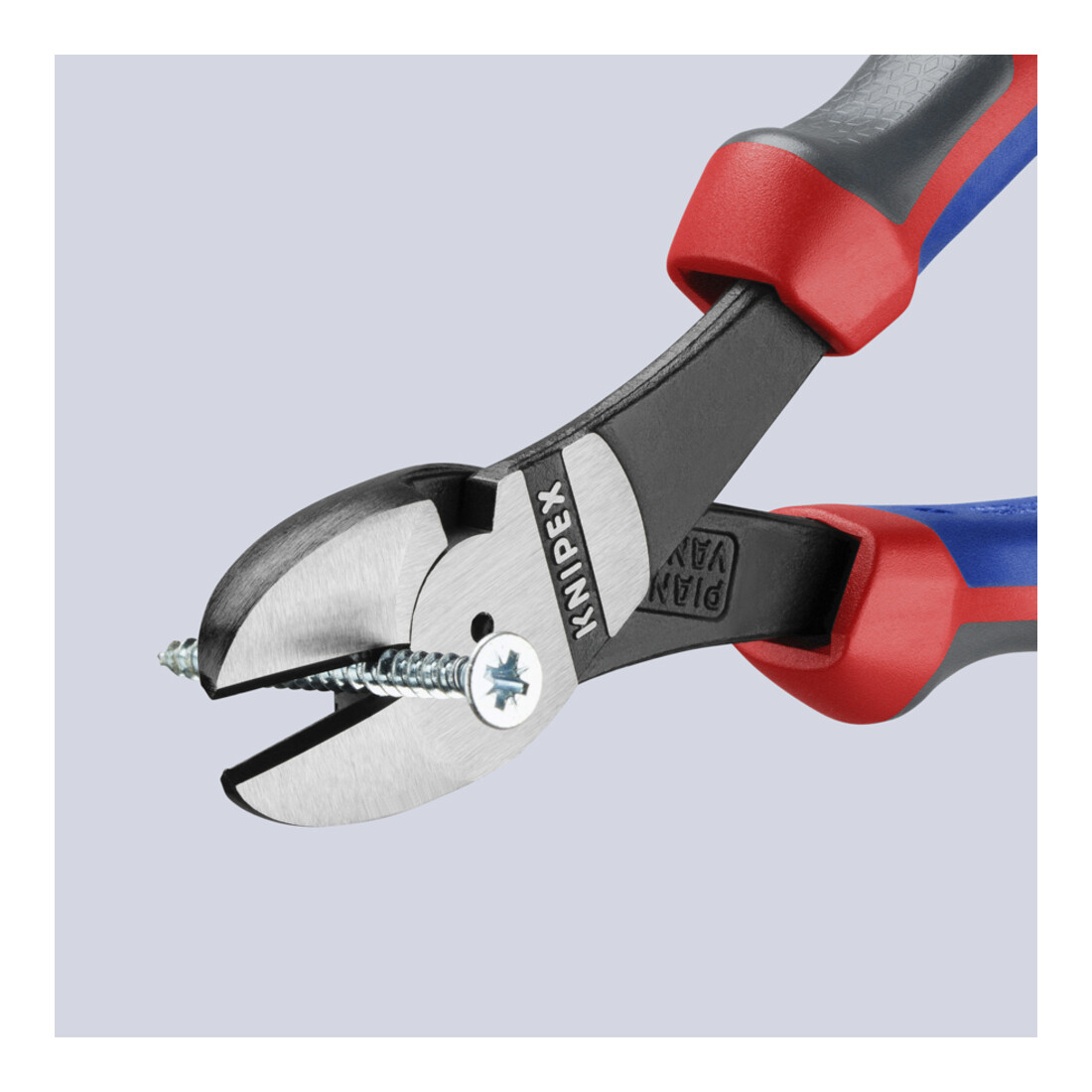 KNIPEX 74 02 180 Kraft-Seitenschneider mit Comfort-Griffen schwarz atramentiert 180 mm