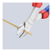 KNIPEX 74 05 250 Kraft-Seitenschneider mit Comfort-Griffen verchromt 250 mm-5