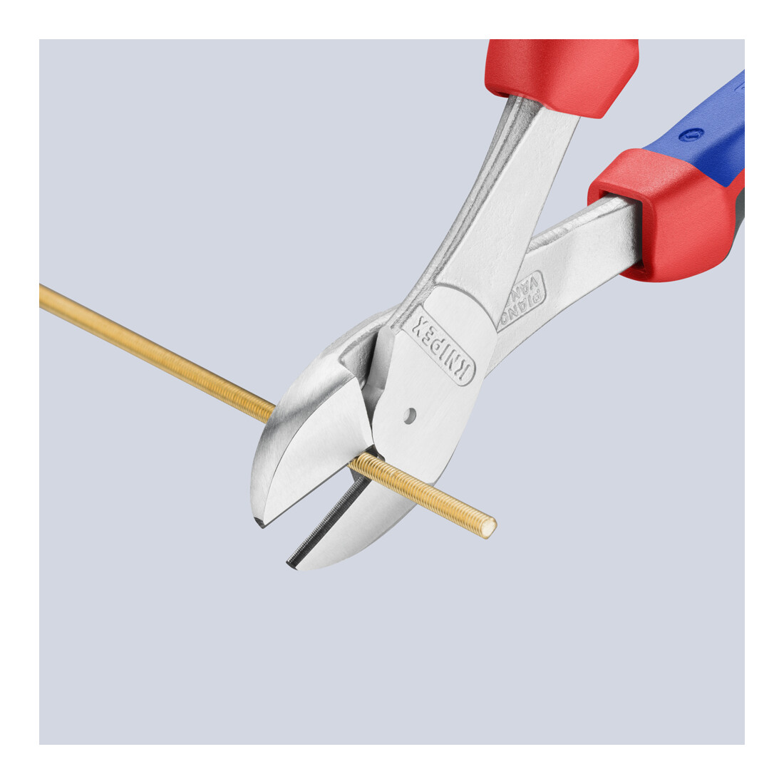 KNIPEX 74 05 250 Kraft-Seitenschneider mit Comfort-Griffen verchromt 250 mm
