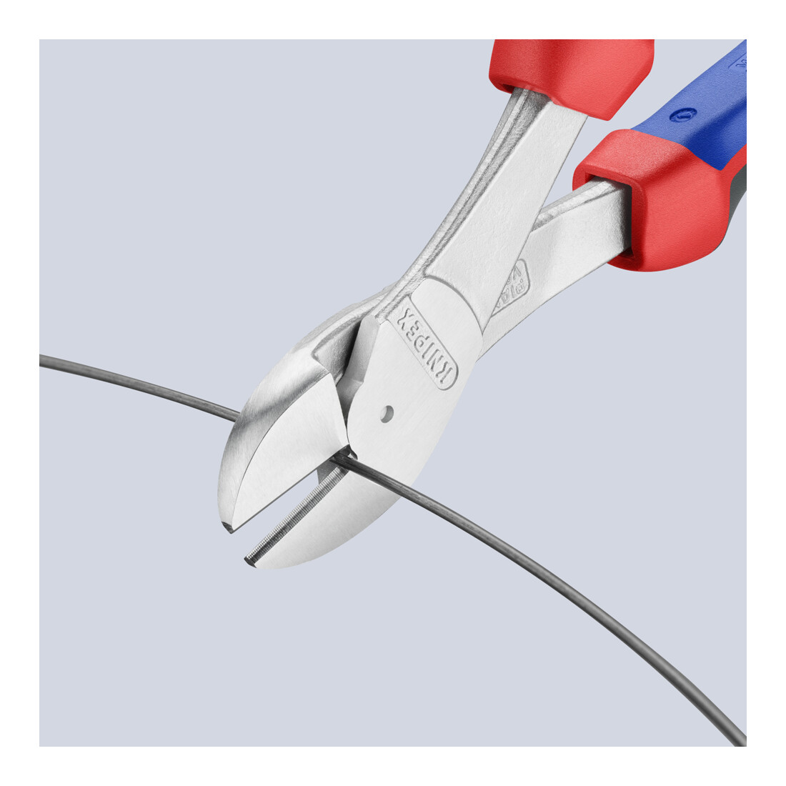 KNIPEX 74 05 250 Kraft-Seitenschneider mit Comfort-Griffen verchromt 250 mm