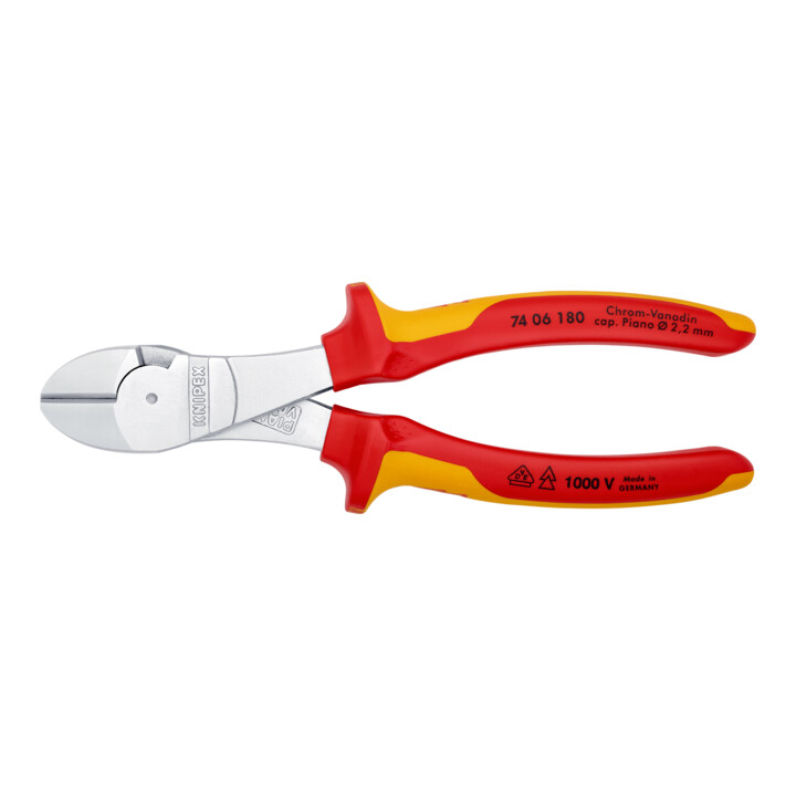 KNIPEX 74 06 180 Zijsnijtang verchroomd VDE 180 mm