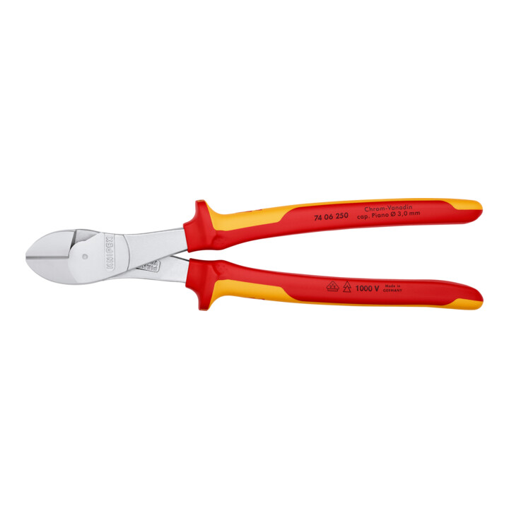 KNIPEX 74 06 250 Zijsnijtang verchroomd VDE 250 mm