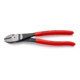 KNIPEX 74 21 200 Kraft-Seitenschneider mit Kunststoff überzogen schwarz atramentiert 200 mm-1