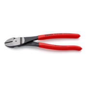 KNIPEX 74 21 200 Kraft-Seitenschneider mit Kunststoff überzogen schwarz atramentiert 200 mm