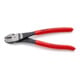 KNIPEX 74 21 200 Kraft-Seitenschneider mit Kunststoff überzogen schwarz atramentiert 200 mm