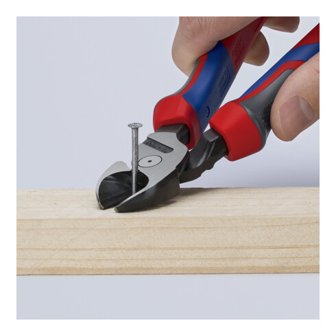 KNIPEX 74 22 200 Kraft-Seitenschneider schwarz atramentiert 200 mm