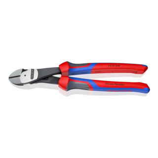 KNIPEX 74 22 250 Kraft-Seitenschneider mit Comfort-Griffen schwarz atramentiert 250 mm