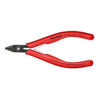 KNIPEX 75 12 125 Elektronik-Seitenschneider mit Kunststoff-Hüllen brüniert 125 mm