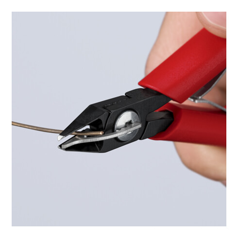 KNIPEX 75 12 125 Elektronik-Seitenschneider mit Kunststoff-Hüllen brüniert 125 mm