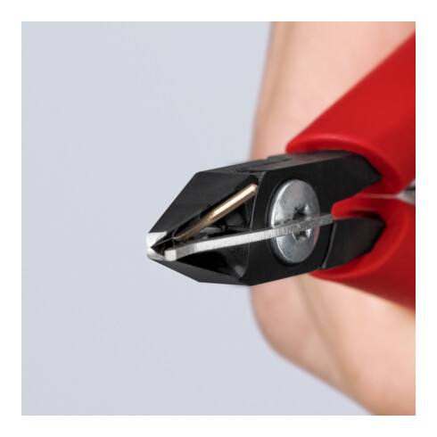 KNIPEX 75 12 125 Elektronik-Seitenschneider mit Kunststoff-Hüllen brüniert 125 mm