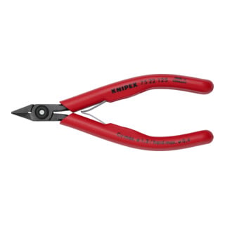 KNIPEX 75 22 125 Elektronik-Seitenschneider mit Kunststoff-Hüllen brüniert 125 mm