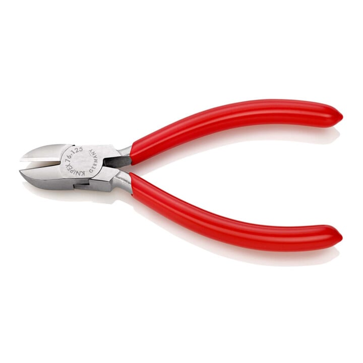 KNIPEX 76 03 125 Seitenschneider für Elektromechaniker mit Kunststoff überzogen verchromt 125 mm