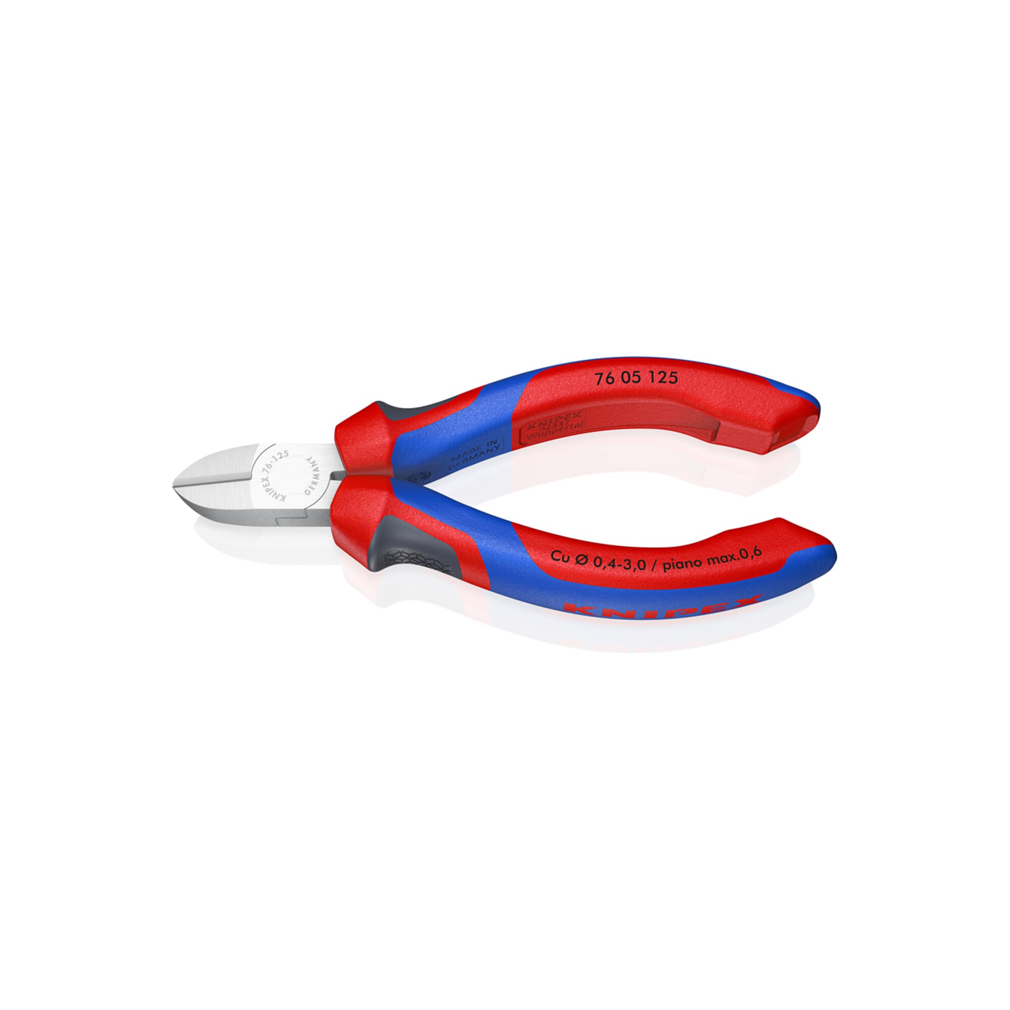 KNIPEX 76 05 125 Seitenschneider für Elektromechaniker mit Comfort-Griffen verchromt 125 mm