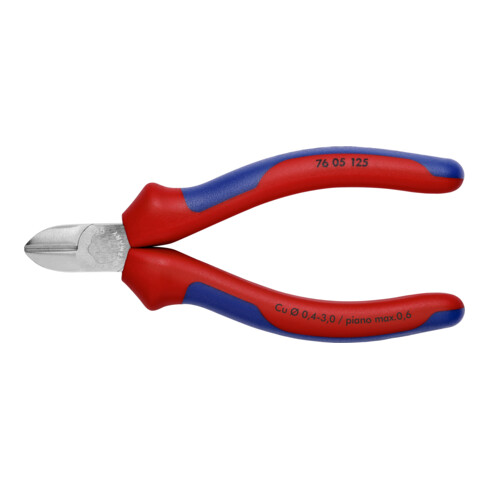 KNIPEX 76 05 125 Zijsnijders voor elektriciens verchroomd 125 mm