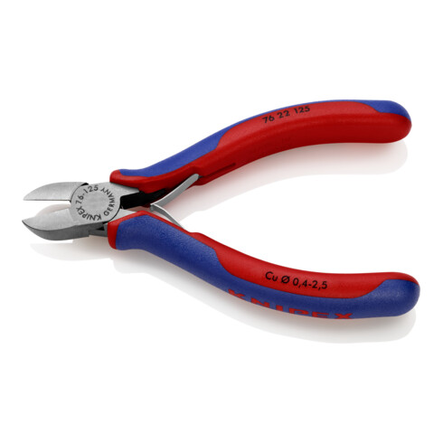 KNIPEX 76 22 125 Zijsnijders voor elektriciens zwart geatramenteerd 125 mm