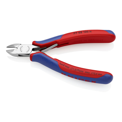 KNIPEX 77 02 120 H Elektronik-Seitenschneider mit eingesetzter Hartmetallschneide 120 mm