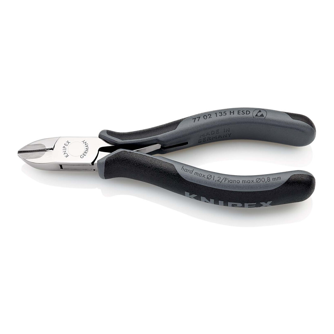 KNIPEX 77 02 135 H ESD elektro zijsnijtang met opgelegde hardmetalen snijkant ESD 135 mm