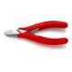 KNIPEX 77 11 115 Elektronik-Seitenschneider mit durchgestecktem Gelenk mit rutschhemmenden Kunststoff-Hüllen 115 mm-1