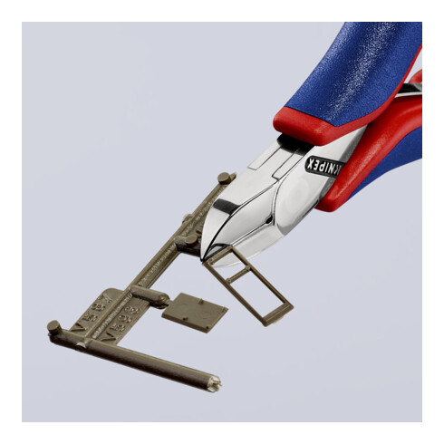 KNIPEX 77 22 115 Elektronik-Seitenschneider mit durchgestecktem Gelenk mit Mehrkomponenten-Hüllen 115 mm