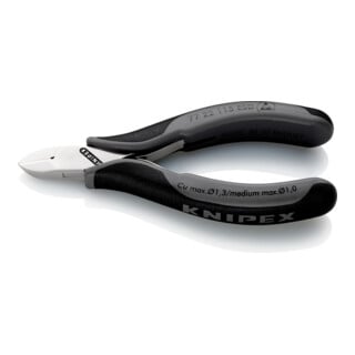 KNIPEX 77 22 115 ESD Elektronik-Seitenschneider ESD mit durchgestecktem Gelenk mit Mehrkomponenten-Hüllen 115 mm