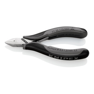 KNIPEX 77 32 115 ESD Elektronik-Seitenschneider ESD mit durchgestecktem Gelenk mit Mehrkomponenten-Hüllen 115 mm