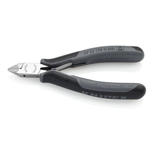 KNIPEX 77 32 120 H ESD elektro zijsnijtang met opgelegde hardmetalen snijkant ESD 120 mm