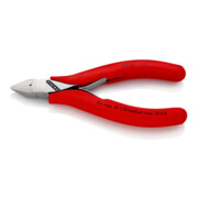 KNIPEX 77 41 115 Elektronik-Seitenschneider mit durchgestecktem Gelenk mit rutschhemmenden Kunststoff-Hüllen 115 mm