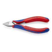 KNIPEX 77 42 130 Elektronik-Seitenschneider mit durchgestecktem Gelenk mit Mehrkomponenten-Hüllen 130 mm