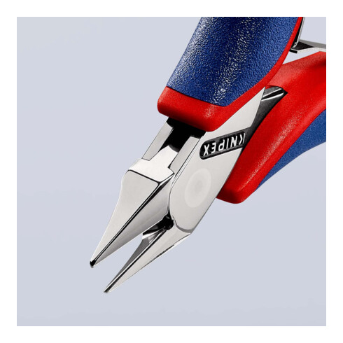 KNIPEX 77 52 115 Elektronik-Seitenschneider mit durchgestecktem Gelenk mit Mehrkomponenten-Hüllen 115 mm