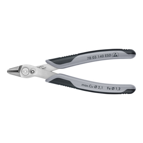 KNIPEX 78 03 140 ESD Electronic Super Knips® XL ESD mit Mehrkomponenten-Hüllen 140 mm