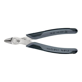 KNIPEX 78 03 140 ESD Electronic Super Knips® XL ESD mit Mehrkomponenten-Hüllen 140 mm