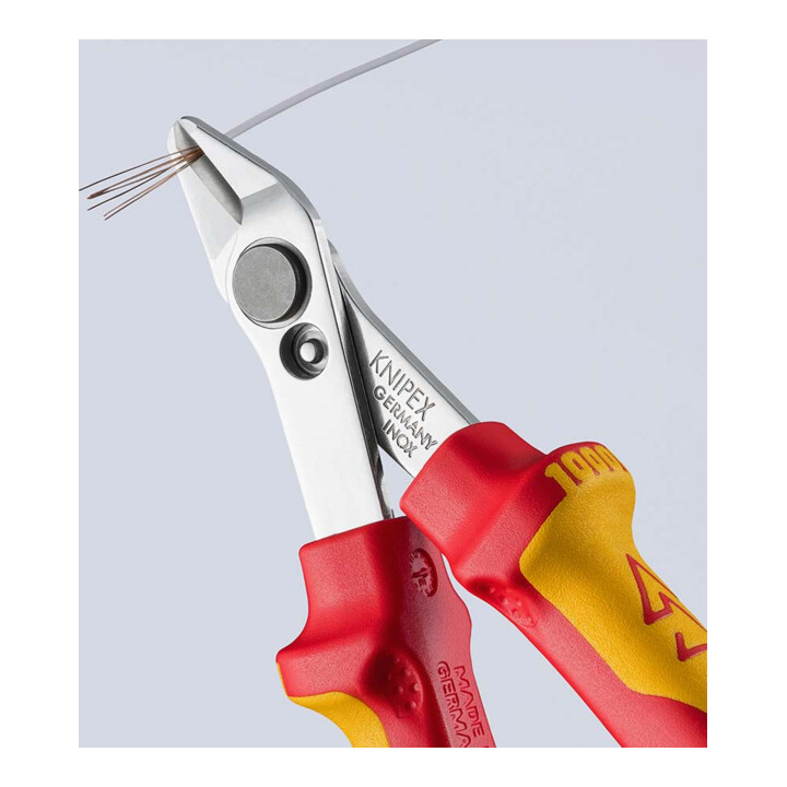 KNIPEX 78 06 125 Electronic Super Knips® VDE isoliert mit Mehrkomponenten-Hüllen, VDE-geprüft 125 mm