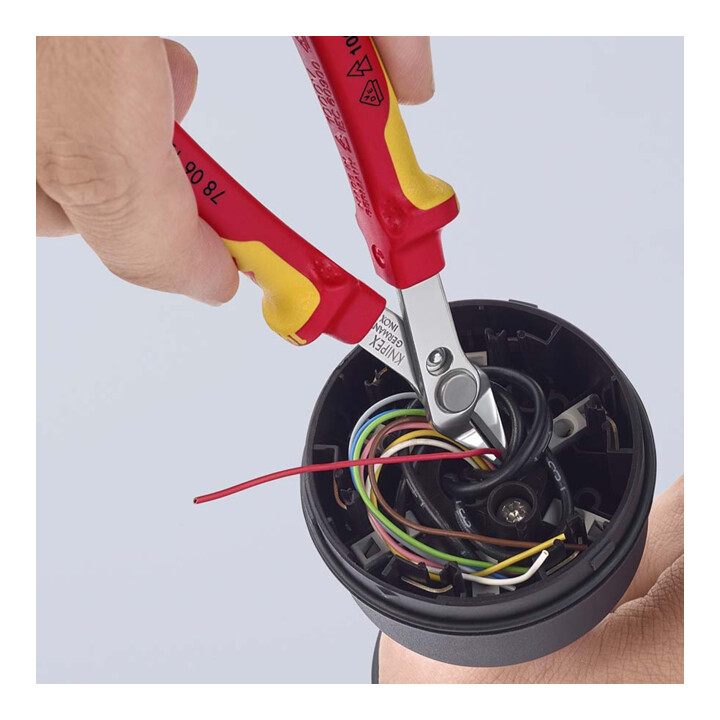KNIPEX 78 06 125 Electronic Super Knips® VDE isoliert mit Mehrkomponenten-Hüllen, VDE-geprüft 125 mm