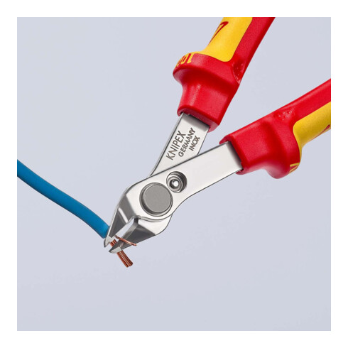 KNIPEX 78 06 125 Electronic Super Knips® VDE isoliert mit Mehrkomponenten-Hüllen, VDE-geprüft 125 mm