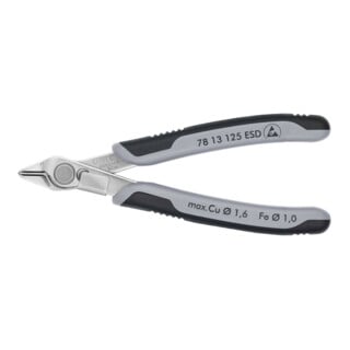 KNIPEX 78 13 125 ESD Elektronski Super Knips® ESD mit Mehrkomponenten-Hüllen 125 mm