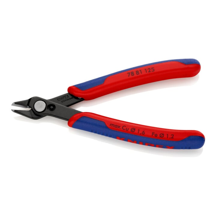 KNIPEX 78 81 125 Electronic Super Knips® mit Mehrkomponenten-Hüllen brüniert 125 mm