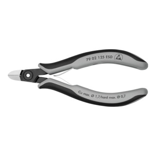 KNIPEX 79 02 125 ESD Präzisions-Elektronik-Seitenschneider ESD 125 mm