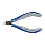 KNIPEX 79 02 125 Präzisions-Elektronik-Seitenschneider mit Mehrkomponenten-Hüllen brüniert 125 mm